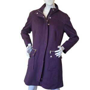 Womend's Stand Collar Knit Coat sz L